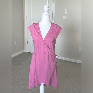 Anthropologie Rose Mini Wrap Dress